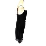 Vintage Y2K Onyx Nite Slip Dress Sz 10 Whimsigoth Vampy Shimmer Sheer Mob Wife Black Photo 2