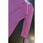 Ellie Kai Geometric Print 3/4 Sleeve Stretch Dress 4 Travel Packable Preppy Purple Photo 7