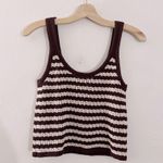 Madewell Open-Stitch Sweater Tank Sand Stripe Sleeveless Top Photo 1