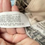 ZARA  Women's Beige TRF Overdyed Frayed Denim Mid Rise A-line‎ Midi Skirt Size L Photo 10