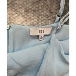 Nsr Maxi Blue V Neck Open Front Slit Dress Tagged XL Fit Size Large Wedding Photo 6