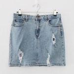 Afends Beat Chevy Denim Skirt in Stone Blue Photo 7