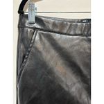 Asos Design faux leather pants size 10 wide leg flare NWOT goth moto grunge Black Photo 1