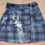 Brandy Melville Blue Plaid Skirt And Crop Tee Photo 1