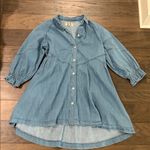Free People New With Tags  Hannah Denim Mini Dress Sz XS (fits like a M) Photo 5