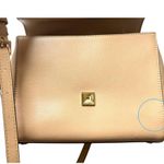 Michael Kors | Mott Beige Leather Top Handle Satchel Crossbody Gold Hardware Photo 12