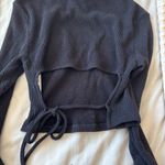 Bershka  open tie back cropped mock neck sweater Photo 2