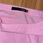 Max jeans Womens  Pink Plaid Ruffle Sleeve Top Sz XS Photo 2
