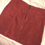 Forever 21 Orange Zip Corduroy Skirt Photo 0