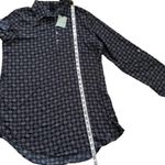 About A Girl Blue Lavender Floral Button Tab Sleeve Blouse Top Size XL NEW Photo 10