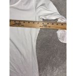 Garnet Hill  cuffed sleeves‎ white cotton henley button blouse Small Photo 4