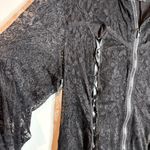 Tripp NYC Vtg  black lacy corset style zip up top Photo 1