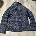 G by Guess GUESS Medium Navy Blue Puffer Jacket Women’s Hoodless Full Zip Pockets Quilt Photo 2