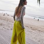 Free People Sashay My Way Solid Pants Bright Lime Photo 1