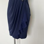 Max and Cleo embellished DRESS blue SIZE 4 One Shoulder fitted mini VINTAGE NEW Photo 10