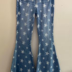 Judy Blue  Women's size‎ 9 / 29 Super Flare Star Print Jeans High Rise Frayed Photo 0