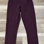 Lululemon Mesh Cropped Maroon Leggings Women’s 6 Photo 0