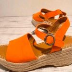 Espadrille Sandals, Size 9 1/2 Orange Photo 0