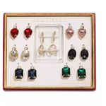 Unwritten Multi-Color Glass Mix and Match Hoop Earring Set Photo 0
