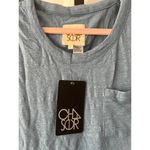 Chaser NWT Anthropologie Sleeveless Top with Cutout Shoulder Detail - Linen Photo 2