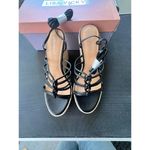 Black Wedge Sandals by LISA & VICKY Size 9 Photo 1