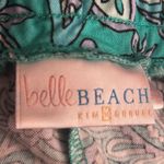 Belle By Kim Gravel Womens Capri Pants Size 1XP Boho Paisley Floral Drawstring Green Photo 3