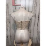  Trac Beige Lace Crop Top Bralette Bustier Size L Photo 1