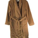 A New Day Womens Long Coat With Belt Wool Blend Double Breasted NWOT Brown S Photo 0