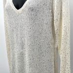 Boston Proper  Long Sleeve Knit Sequin Blouse Women's Size S Photo 2