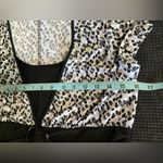 Perseption Petite Black/Gray Abstract Dots Short Cap Sleeve Dress Size S/M‎ Black Photo 5