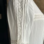 Sanctuary Womens Dress XS White Crochet Lined Knee Length Midi Boho Cottagecore Photo 2