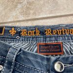 Rock Revival Women's Betty Easy Boot Denim Blue Jeans Size 29 Embroidered Studs Photo 10