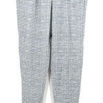 NWT size medium gray white striped jogger sweats pajama bottoms pants tie‎ waist Photo 0