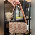 Anthropologie  Fiona beaded shoulder bag bows metallic bronze mixed coquette Photo 1