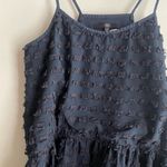 Tibi Fil Coupe Fringe Ruffle Cami Tank Top in Navy Blue Photo 10