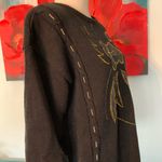 Rsvp  size l large vintage sweater gold trim top Photo 3