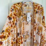 Talisman Twilight fall Flowy earthy boho Floral Cape Kimono cottage Cardigan White Size undefined Photo 8