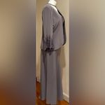 Montage By Mon Cheri Elegant Pewter Frost Gown W/Jacket Set Color Sz. 12 Purple Photo 4