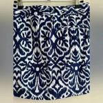 Tori Richard Ikat Navy and White Print Mini Skirt, Preppy Tennis Prep, Size 6 Photo 10