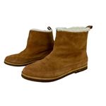 Jenni Kayne  Suede Moc Shearling Lined Slip On Ankle Snow Boots Tan Size 39 Photo 9