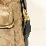 Coach  Medium Charlie Backpack In Signature Canvas Brown Black School Travel Photo 2