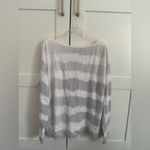 Barefoot Dreams  Cozy Chic Light Gray Striped Sweater Medium Photo 1