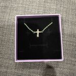 NWT ASCOMY Silver Cross Necklace Photo 2