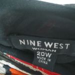 Nine West  20W Silk Orange Geo Skirt Plus Photo 3