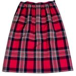Pendleton Vintage  Red Plaid Wool Skirt Photo 0