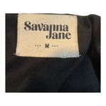 Savanna Jane Black Embroidered Babydoll Mini Dress Boho Festival Size Medium Photo 6