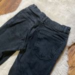 ASOS Design Crop Raw Hem Black Denim Jeans Size 28 Hi Rise Photo 7