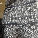 Tribal Femme Maxi Dress sz M navy white tassel sleeveless boho resort cruise Blue Size M Photo 7