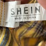 SheIn Vibrant Yellow Plaid shirtwaist dress with belt 1X Photo 2