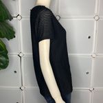 Calvin Klein  Black Textured Striped Shirt Size Medium Photo 5